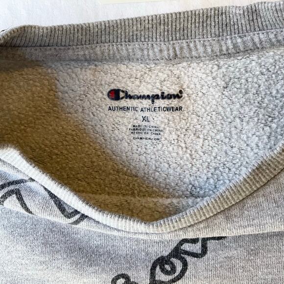 Champion Kid’s Long Sleeve Crewneck Sweatshirt size XL, Gray - Picture 5 of 7